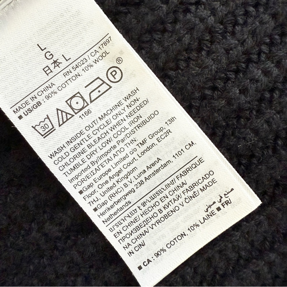 Banana Republic Mock Neck Mini Sweater Dress Black Sz L NWT - Picture 9 of 12